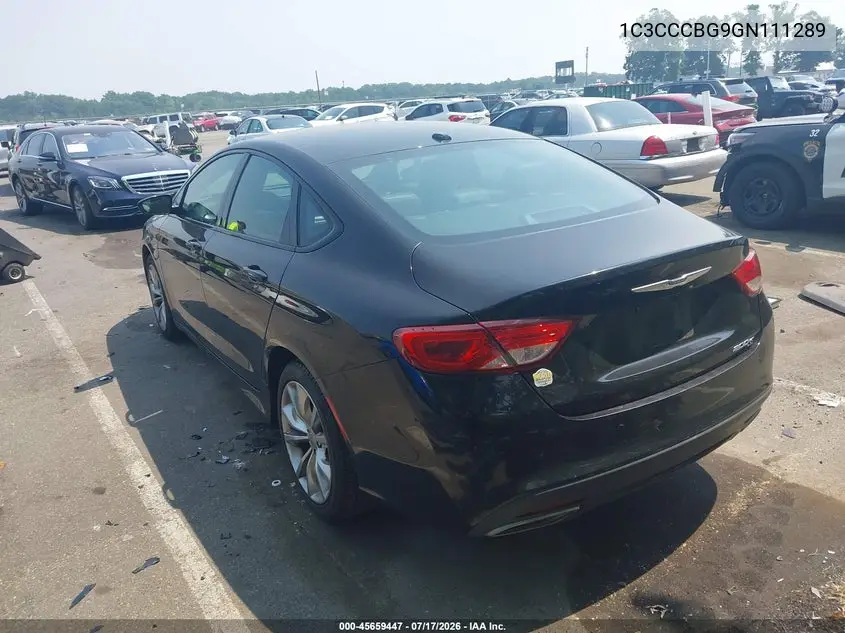 2016 Chrysler 200 S VIN: 1C3CCCBG9GN111289 Lot: 45659447