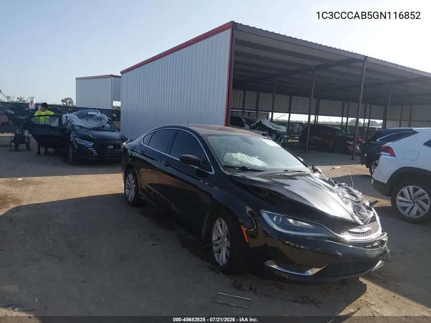 2016 Chrysler 200 Limited VIN: 1C3CCCAB5GN116852 Lot: 45682825