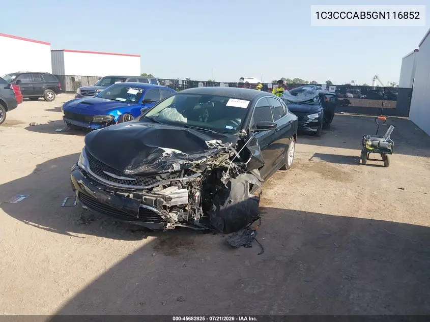 2016 Chrysler 200 Limited VIN: 1C3CCCAB5GN116852 Lot: 45682825