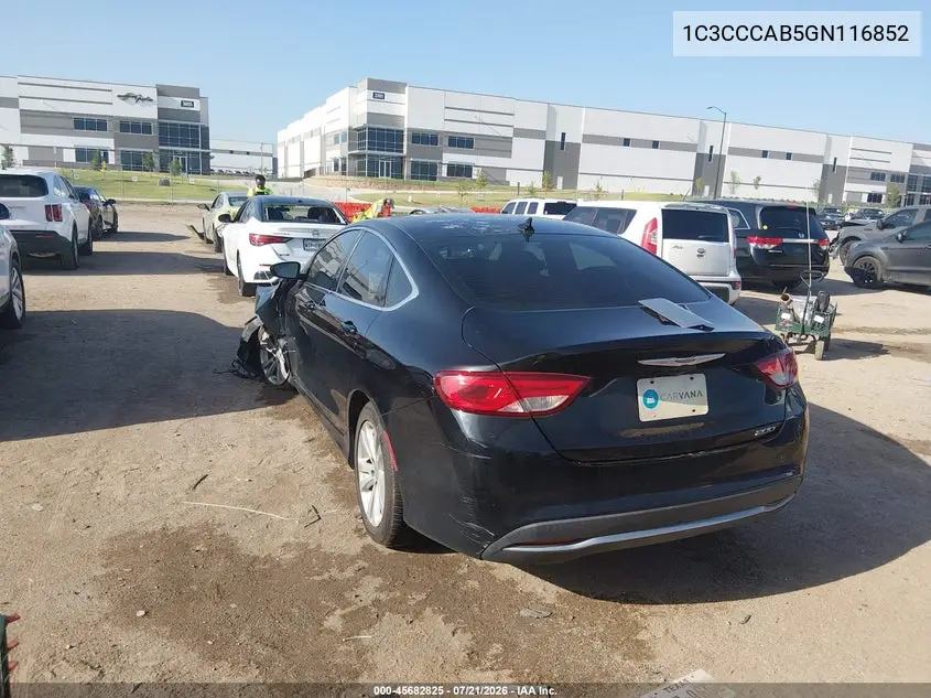 2016 Chrysler 200 Limited VIN: 1C3CCCAB5GN116852 Lot: 45682825