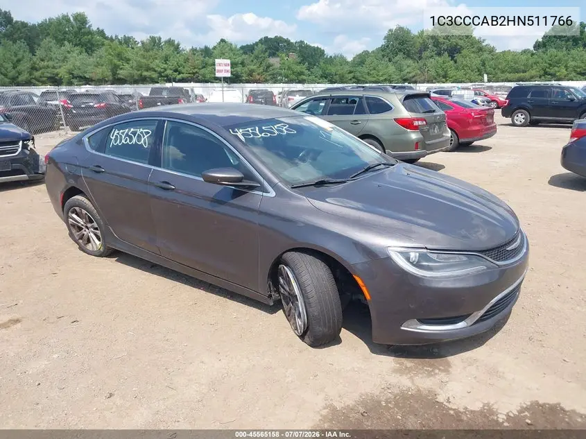 2017 Chrysler 200 Limited Platinum VIN: 1C3CCCAB2HN511766 Lot: 45565158