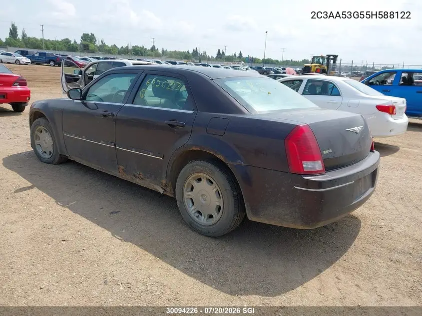 2005 Chrysler 300 Touring VIN: 2C3AA53G55H588122 Lot: 30094226