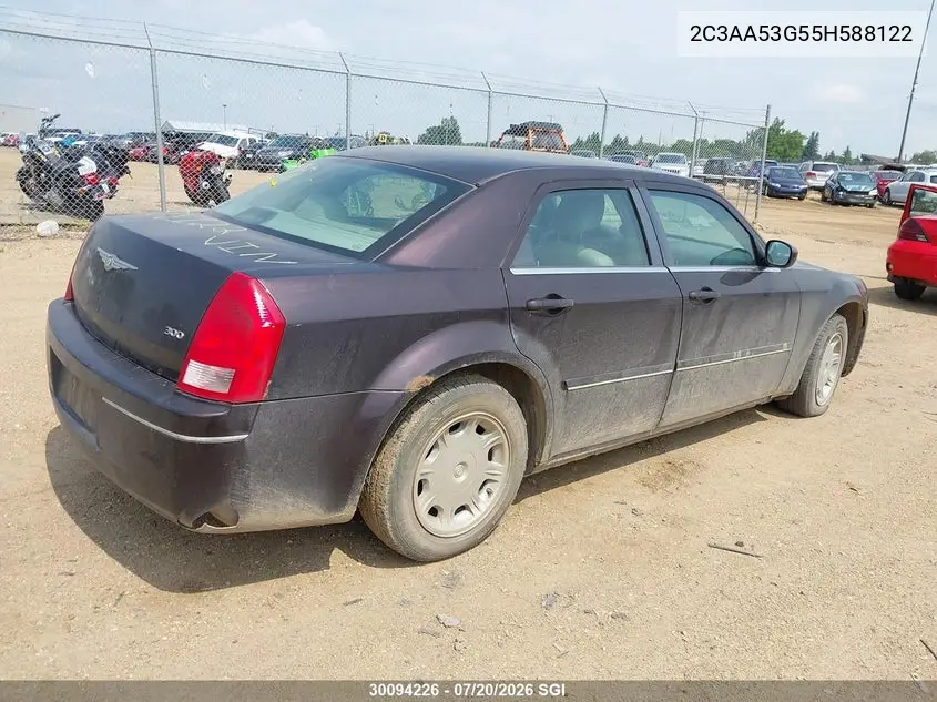 2005 Chrysler 300 Touring VIN: 2C3AA53G55H588122 Lot: 30094226