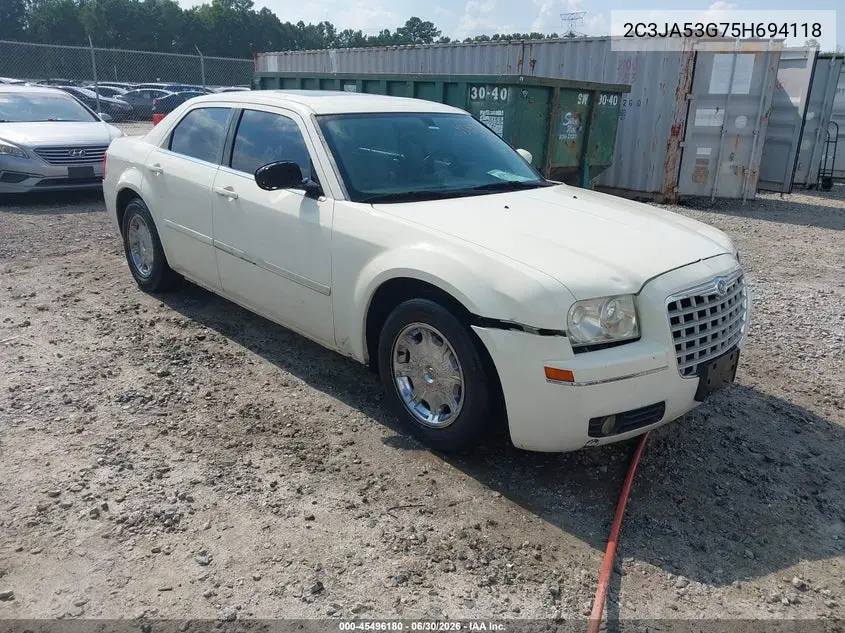 2005 Chrysler 300 Touring VIN: 2C3JA53G75H694118 Lot: 45496180