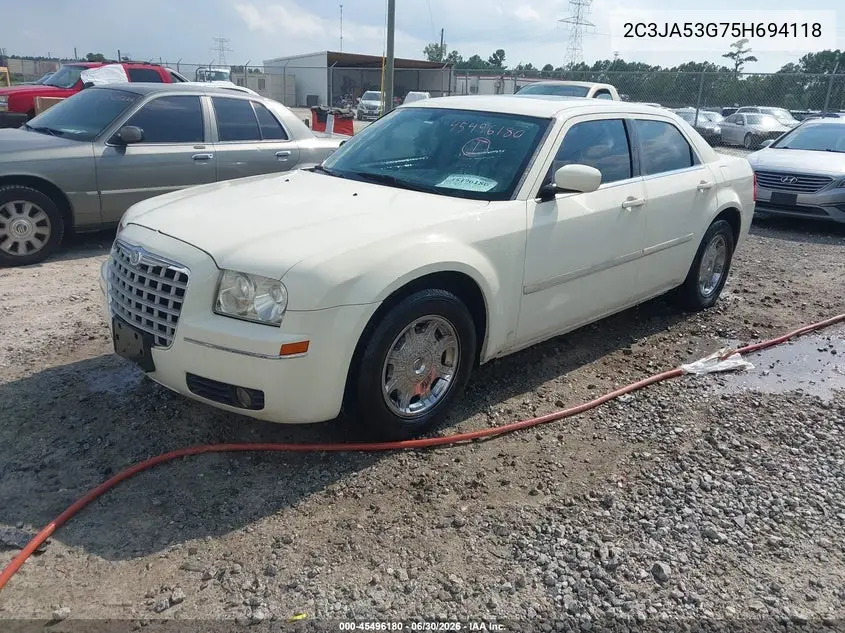 2005 Chrysler 300 Touring VIN: 2C3JA53G75H694118 Lot: 45496180