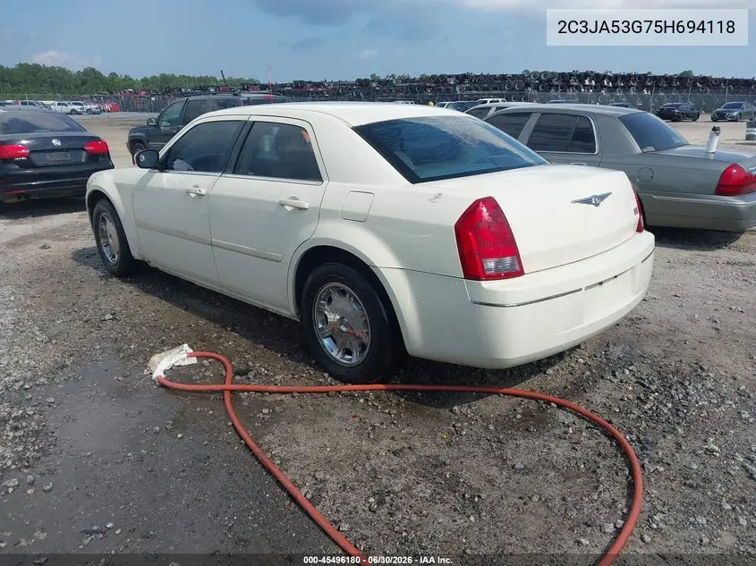 2005 Chrysler 300 Touring VIN: 2C3JA53G75H694118 Lot: 45496180