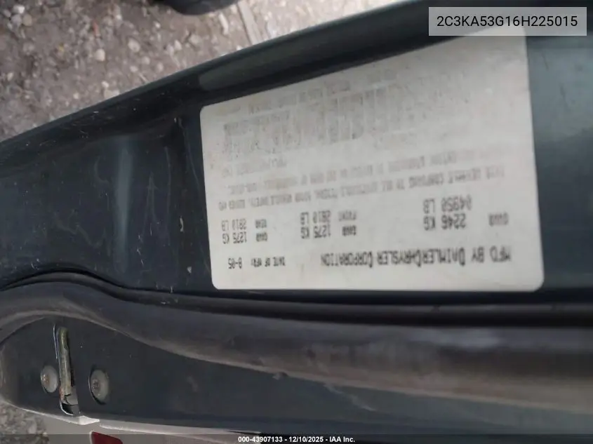 2C3KA53G16H225015 2006 Chrysler 300 Touring