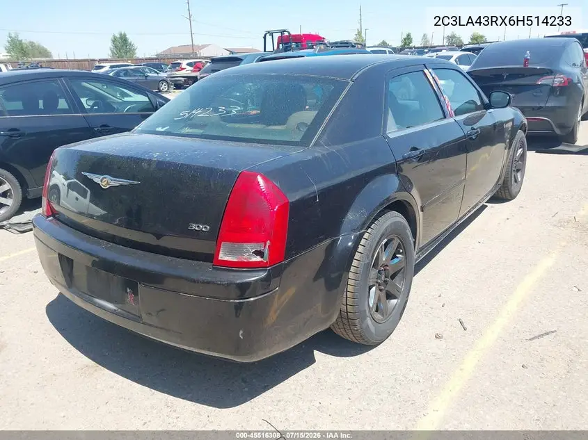 2006 Chrysler 300 VIN: 2C3LA43RX6H514233 Lot: 45516308