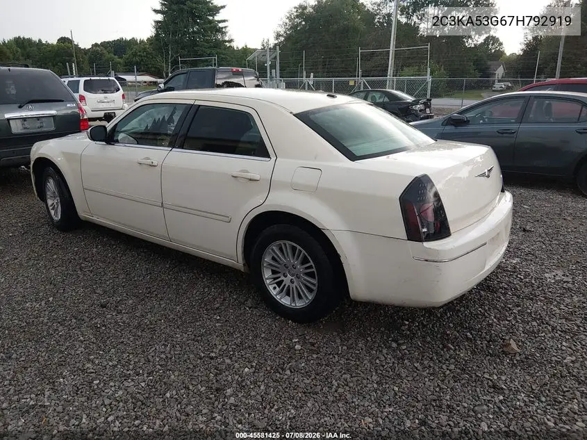 2007 Chrysler 300 Touring VIN: 2C3KA53G67H792919 Lot: 45581425