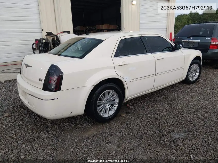 2007 Chrysler 300 Touring VIN: 2C3KA53G67H792919 Lot: 45581425