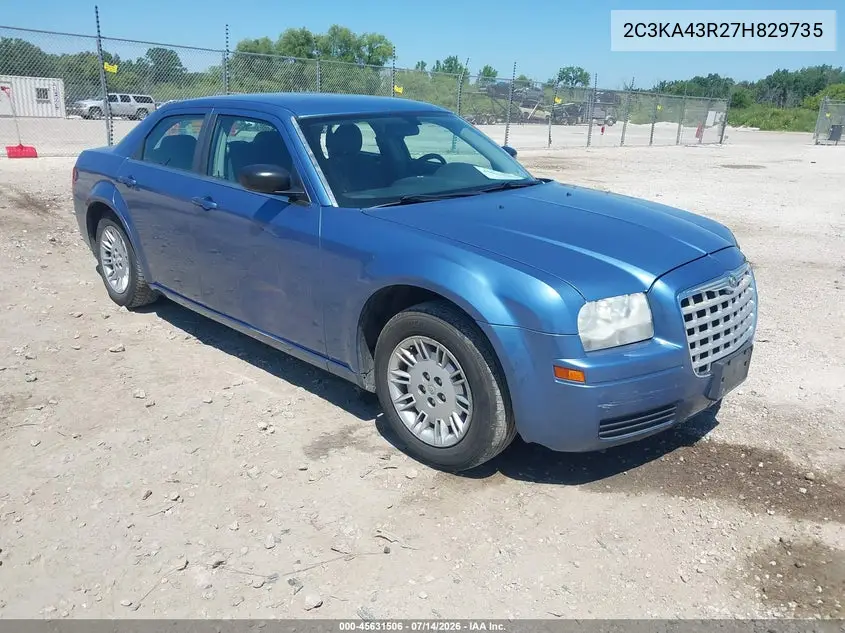 2007 Chrysler 300 VIN: 2C3KA43R27H829735 Lot: 45631506