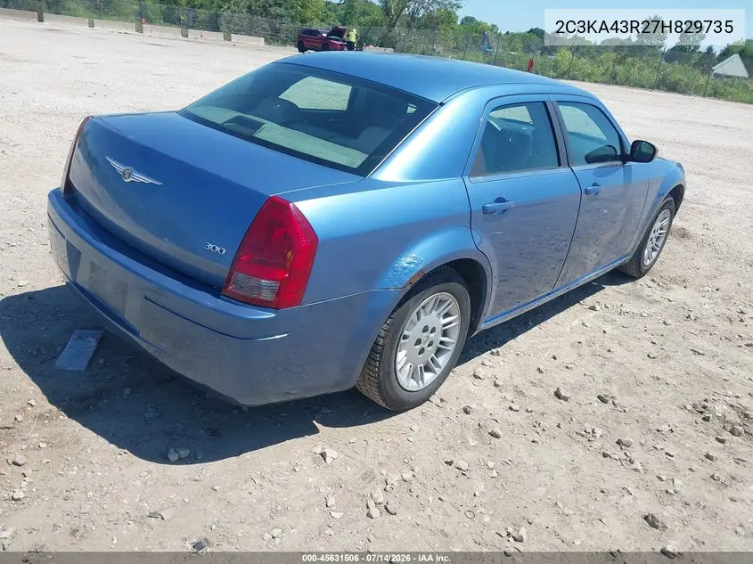 2007 Chrysler 300 VIN: 2C3KA43R27H829735 Lot: 45631506
