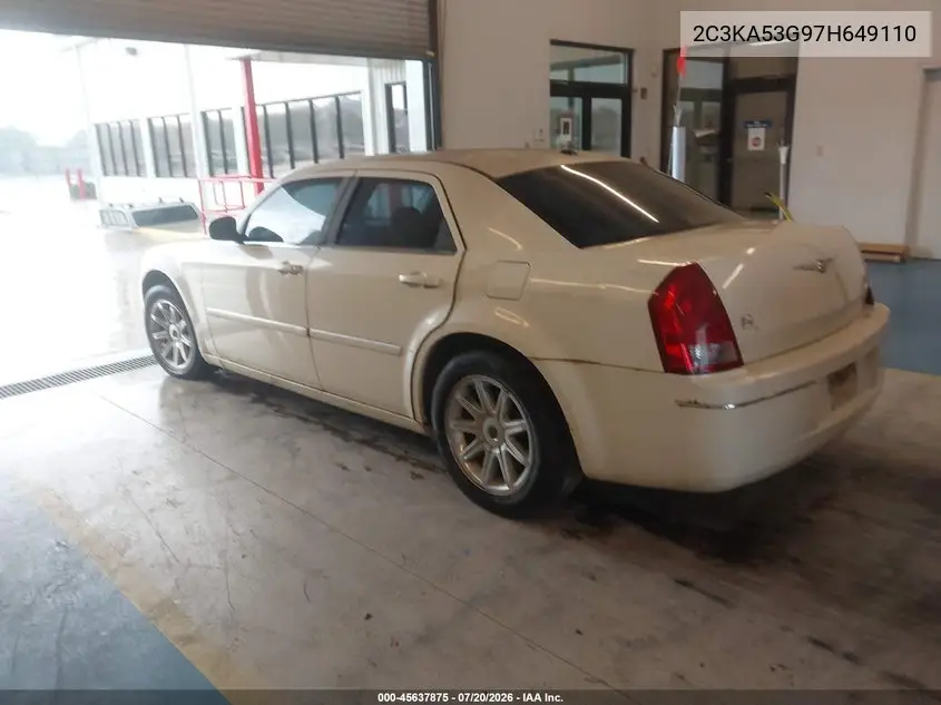 2007 Chrysler 300 Touring VIN: 2C3KA53G97H649110 Lot: 45637875