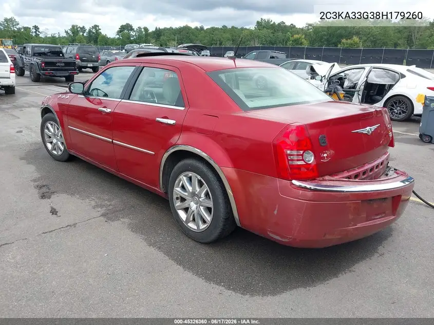 2008 Chrysler 300 Limited VIN: 2C3KA33G38H179260 Lot: 45326360