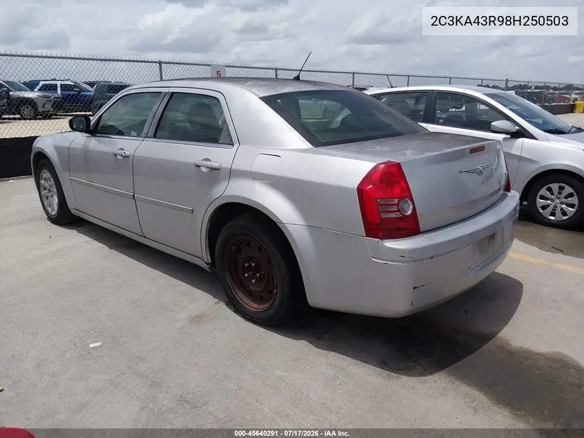 2008 Chrysler 300 Lx VIN: 2C3KA43R98H250503 Lot: 45640291
