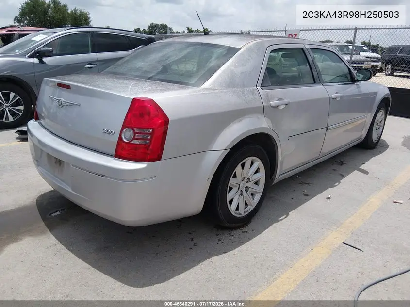 2008 Chrysler 300 Lx VIN: 2C3KA43R98H250503 Lot: 45640291