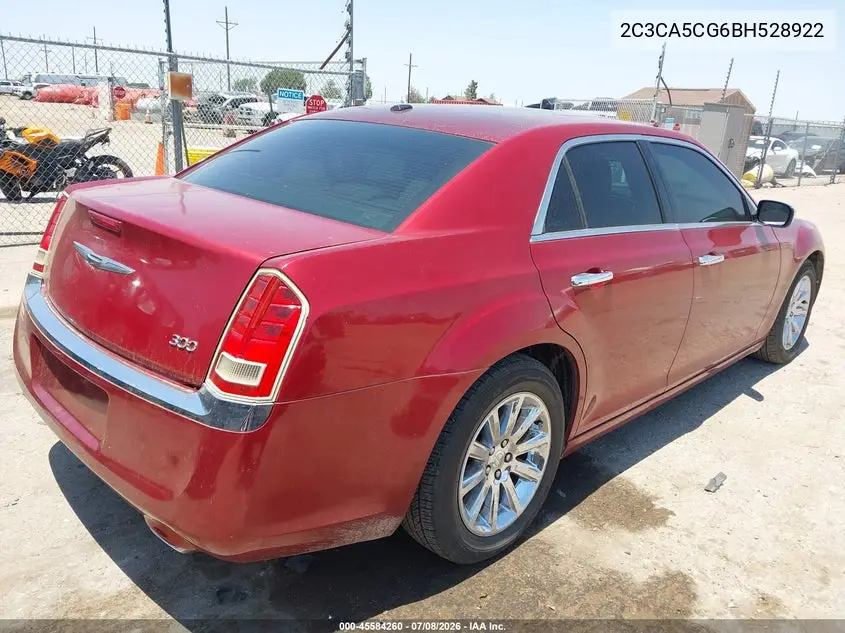 2011 Chrysler 300 Limited VIN: 2C3CA5CG6BH528922 Lot: 45584260