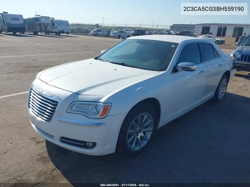 2011 Chrysler 300 Limited VIN: 2C3CA5CG3BH559190 Lot: 45635551
