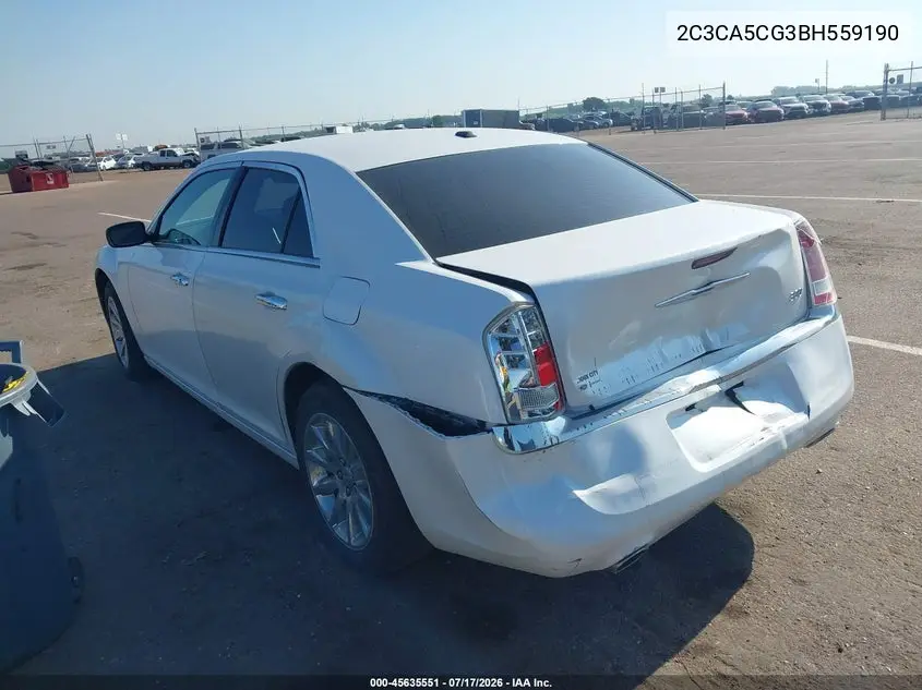 2011 Chrysler 300 Limited VIN: 2C3CA5CG3BH559190 Lot: 45635551