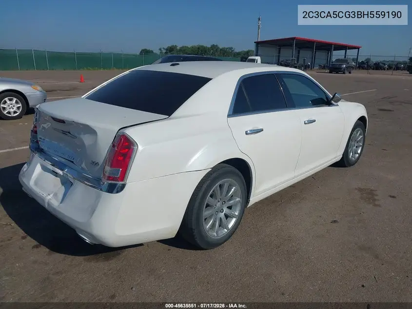 2011 Chrysler 300 Limited VIN: 2C3CA5CG3BH559190 Lot: 45635551