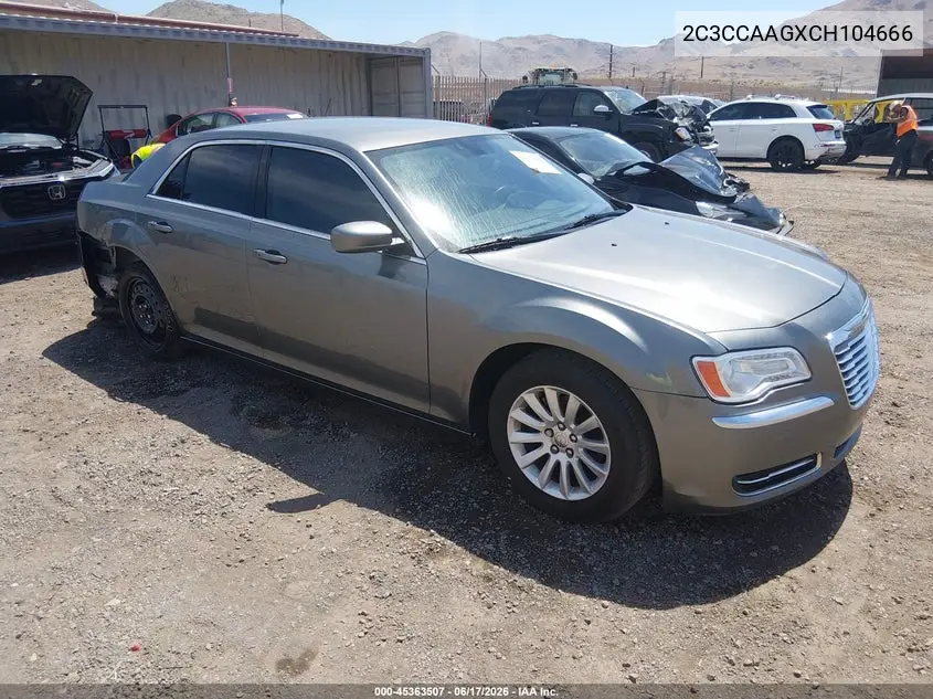 2012 Chrysler 300 VIN: 2C3CCAAGXCH104666 Lot: 45363507