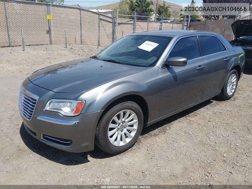 2012 Chrysler 300 VIN: 2C3CCAAGXCH104666 Lot: 45363507