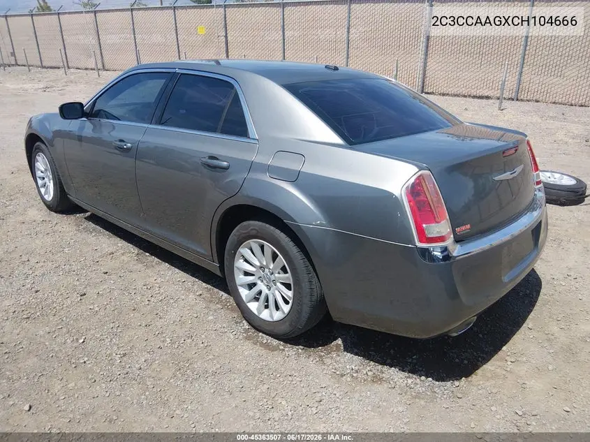 2012 Chrysler 300 VIN: 2C3CCAAGXCH104666 Lot: 45363507