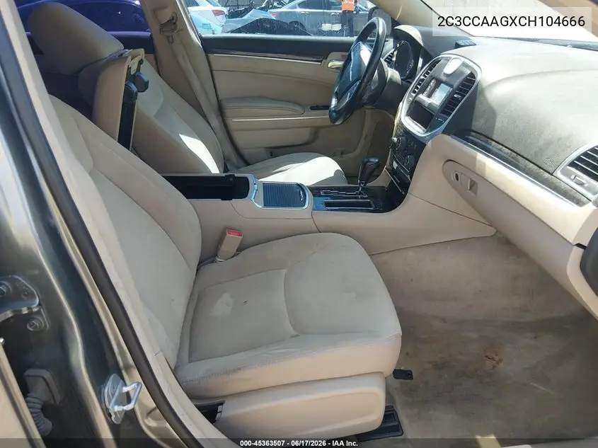 2012 Chrysler 300 VIN: 2C3CCAAGXCH104666 Lot: 45363507