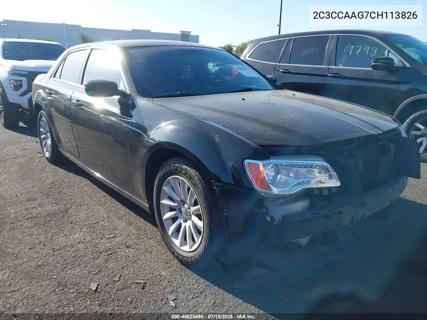 2012 Chrysler 300 VIN: 2C3CCAAG7CH113826 Lot: 45625495
