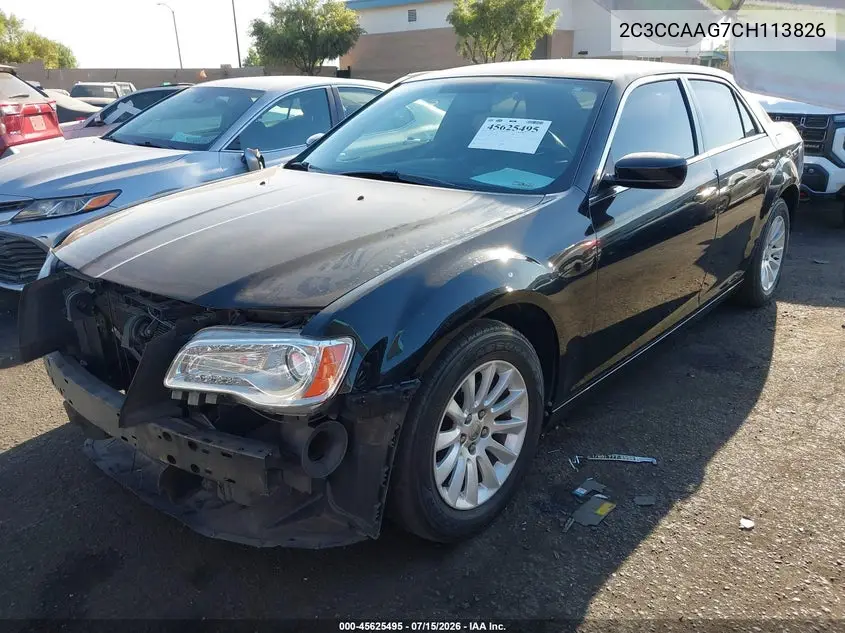 2012 Chrysler 300 VIN: 2C3CCAAG7CH113826 Lot: 45625495