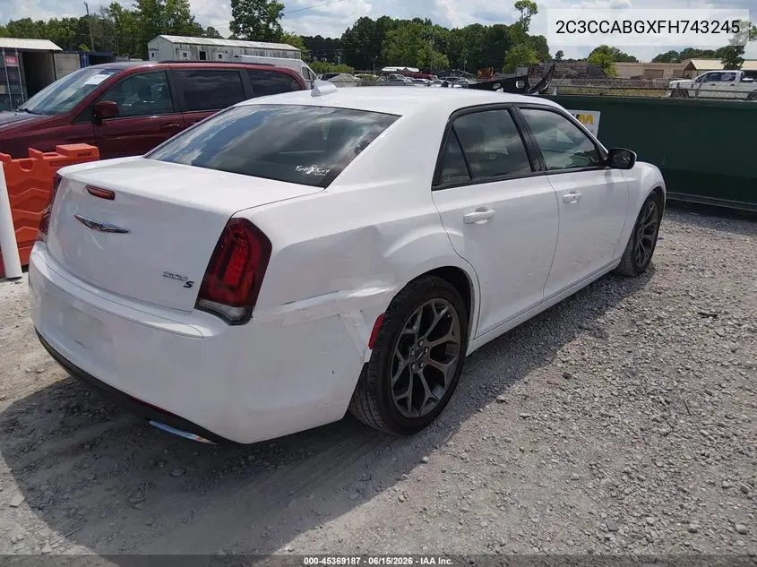 2015 Chrysler 300 300S VIN: 2C3CCABGXFH743245 Lot: 45369187