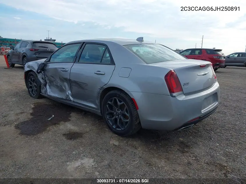 2018 Chrysler 300 S VIN: 2C3CCAGG6JH250891 Lot: 30093731