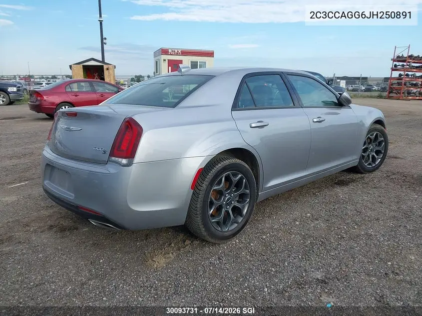2018 Chrysler 300 S VIN: 2C3CCAGG6JH250891 Lot: 30093731