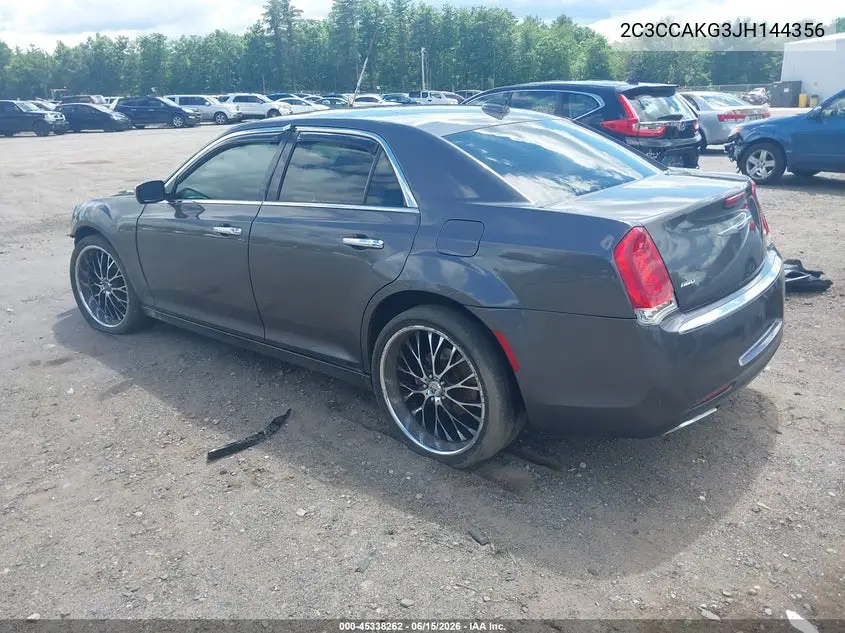 2018 Chrysler 300 Limited Awd VIN: 2C3CCAKG3JH144356 Lot: 45338262