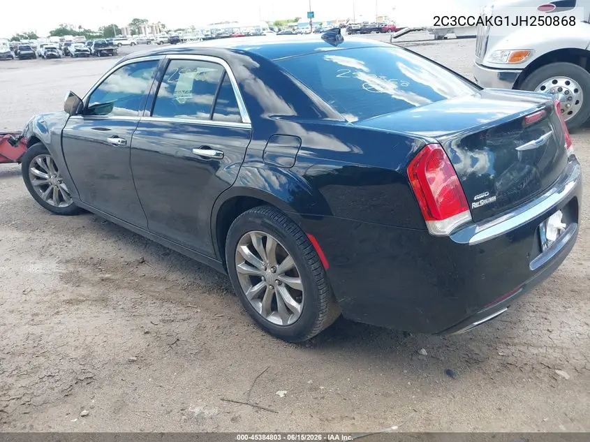 2018 Chrysler 300 Limited Awd VIN: 2C3CCAKG1JH250868 Lot: 45384803