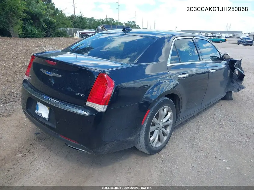2018 Chrysler 300 Limited Awd VIN: 2C3CCAKG1JH250868 Lot: 45384803