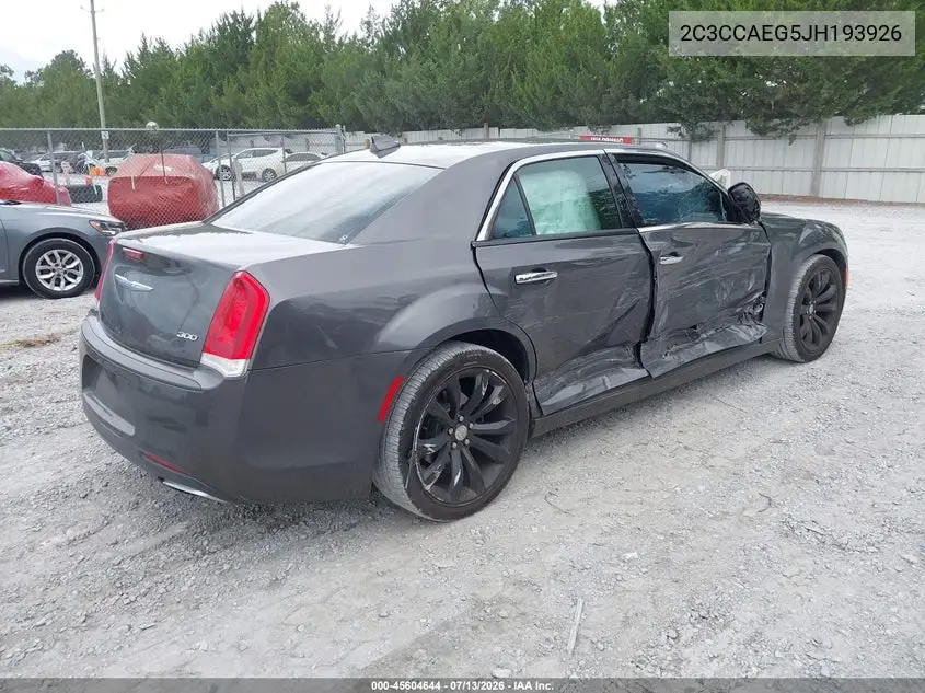 2018 Chrysler 300 Limited VIN: 2C3CCAEG5JH193926 Lot: 45604644