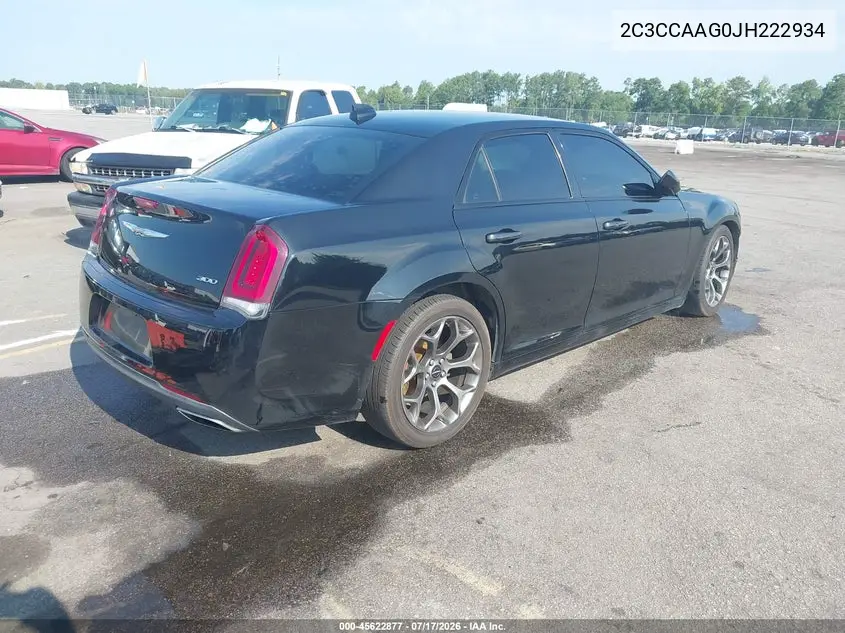 2018 Chrysler 300 Touring VIN: 2C3CCAAG0JH222934 Lot: 45622877