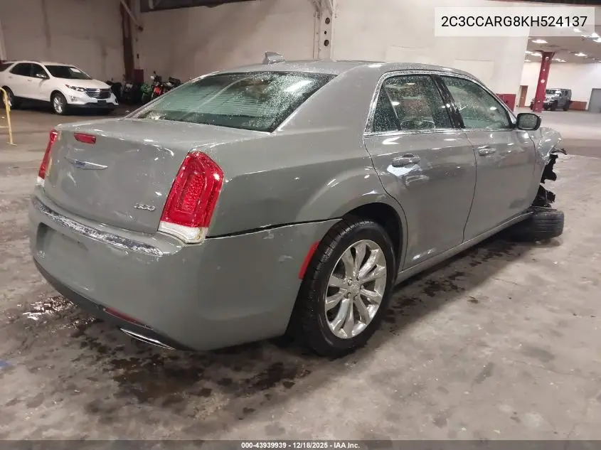 2C3CCARG8KH524137 2019 Chrysler 300 Touring L Awd