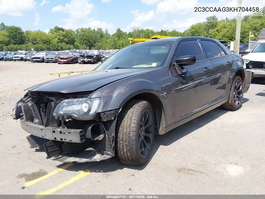 2019 Chrysler 300 Touring VIN: 2C3CCAAG3KH704458 Lot: 45347127