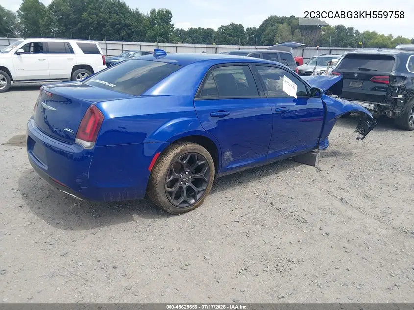 2019 Chrysler 300 300S VIN: 2C3CCABG3KH559758 Lot: 45629656