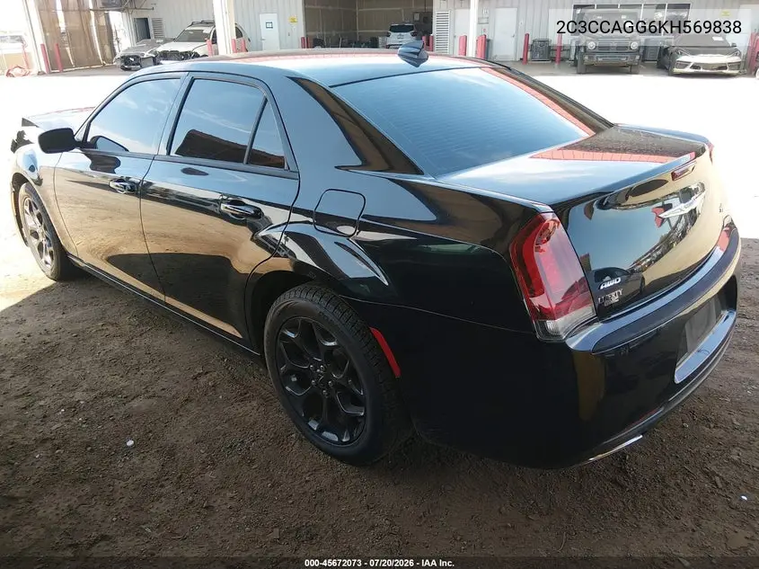 2019 Chrysler 300 300S Awd VIN: 2C3CCAGG6KH569838 Lot: 45672073