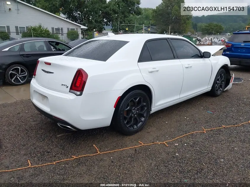 2020 Chrysler 300 300S Awd VIN: 2C3CCAGGXLH154703 Lot: 45680500