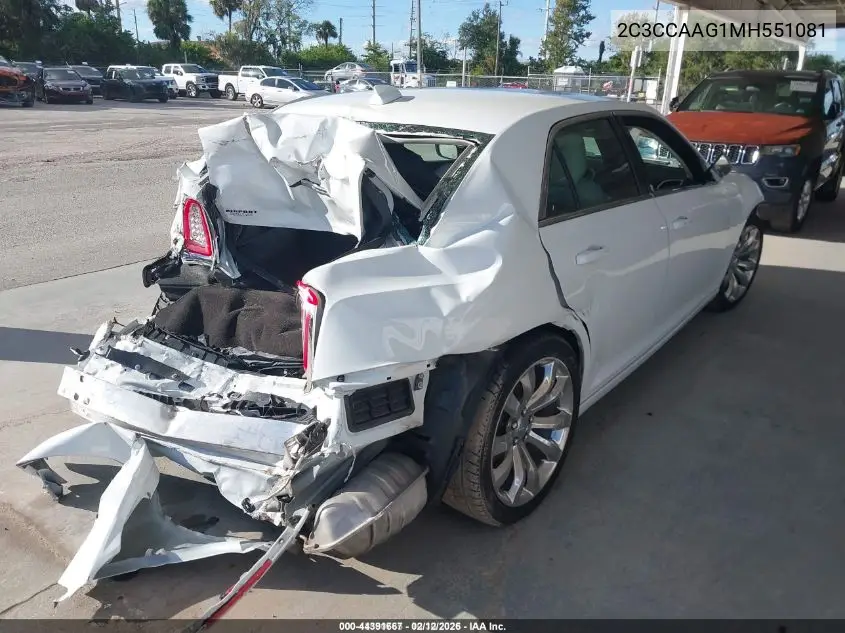 2C3CCAAG1MH551081 2021 Chrysler 300 Touring L