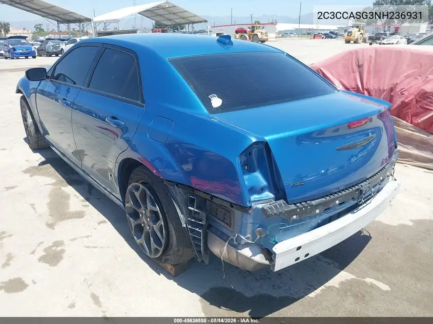 2022 Chrysler 300 Touring L Awd VIN: 2C3CCASG3NH236931 Lot: 45636530