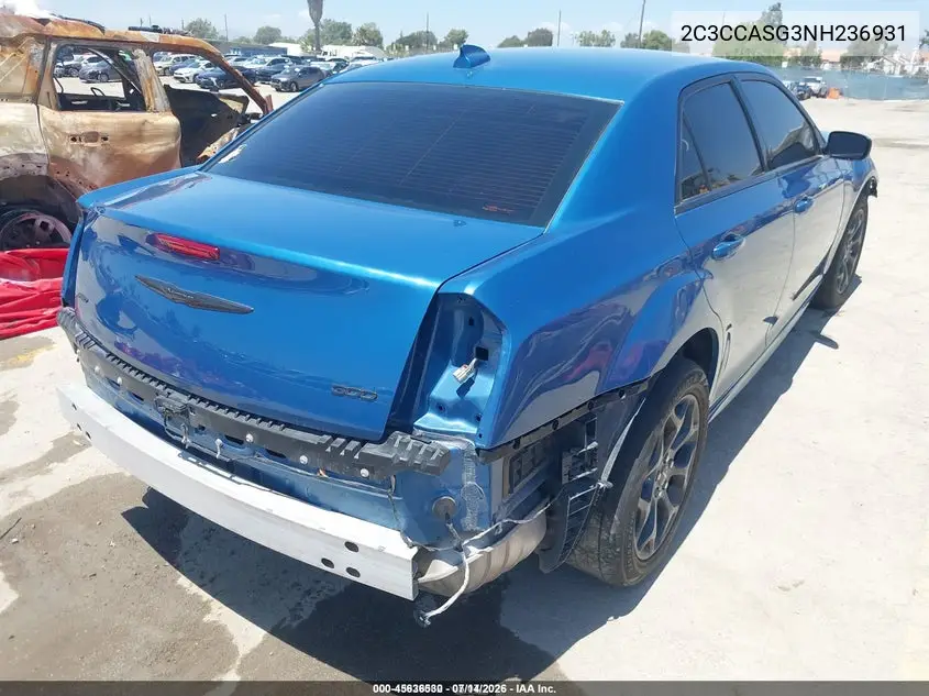 2022 Chrysler 300 Touring L Awd VIN: 2C3CCASG3NH236931 Lot: 45636530