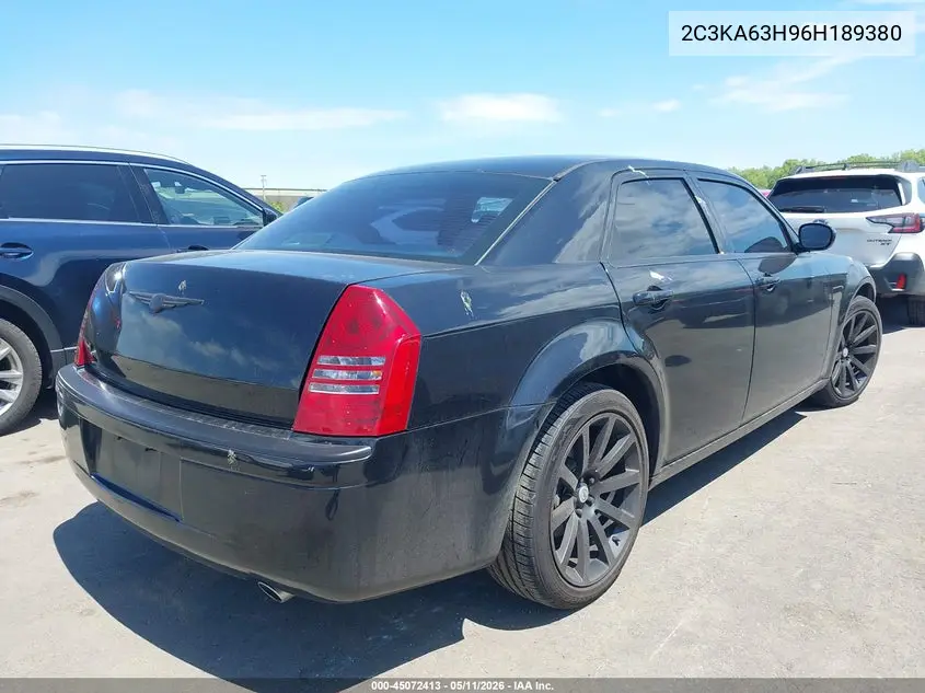 2006 Chrysler 300C VIN: 2C3KA63H96H189380 Lot: 45072413