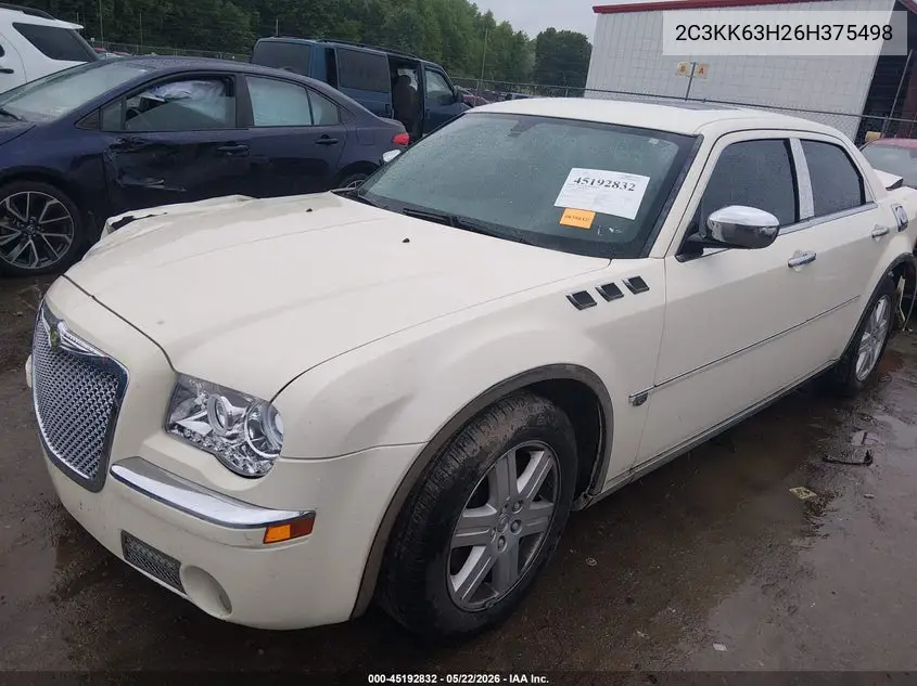 2006 Chrysler 300C VIN: 2C3KK63H26H375498 Lot: 45192832