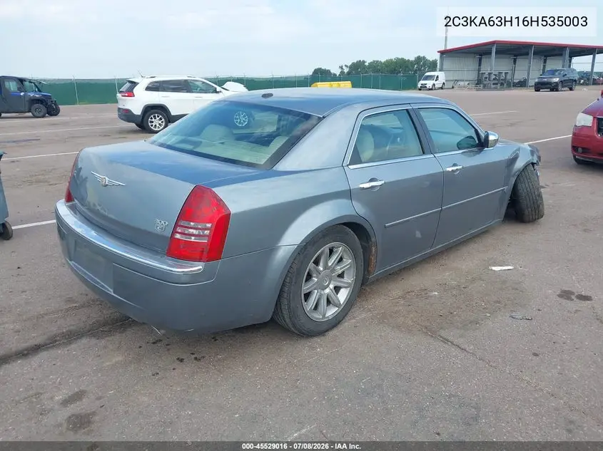 2006 Chrysler 300C VIN: 2C3KA63H16H535003 Lot: 45529016