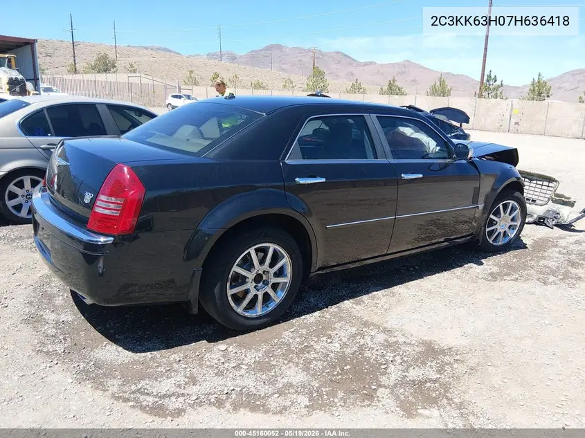 2007 Chrysler 300C VIN: 2C3KK63H07H636418 Lot: 45160052
